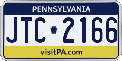 PA license plate JTC2166