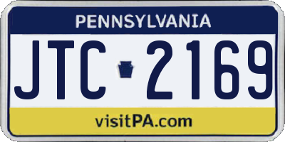 PA license plate JTC2169