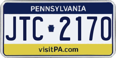 PA license plate JTC2170
