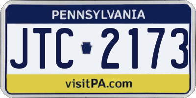 PA license plate JTC2173