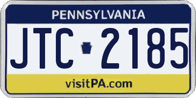 PA license plate JTC2185