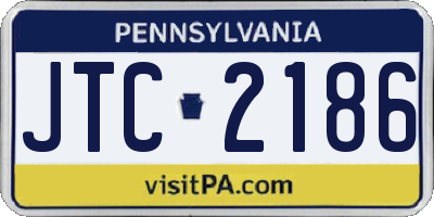 PA license plate JTC2186