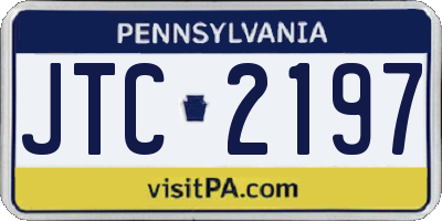 PA license plate JTC2197
