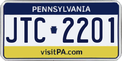 PA license plate JTC2201