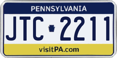 PA license plate JTC2211