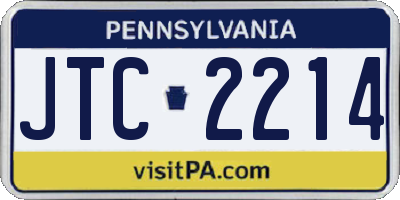 PA license plate JTC2214