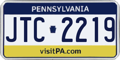PA license plate JTC2219