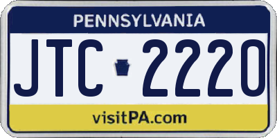PA license plate JTC2220