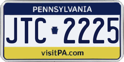 PA license plate JTC2225