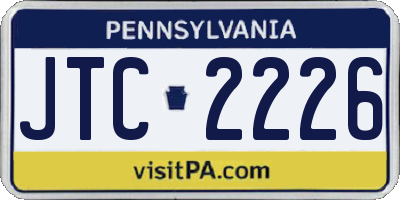 PA license plate JTC2226