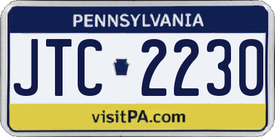PA license plate JTC2230