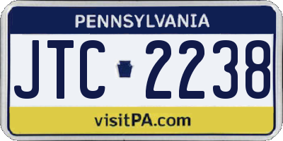 PA license plate JTC2238