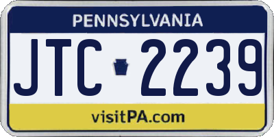 PA license plate JTC2239