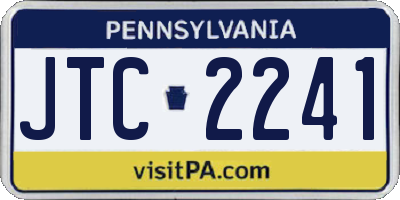 PA license plate JTC2241