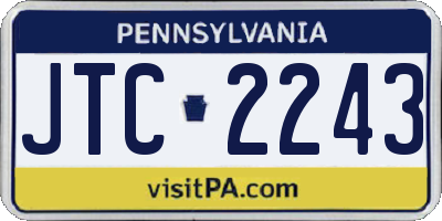 PA license plate JTC2243
