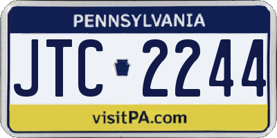 PA license plate JTC2244