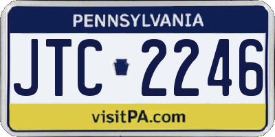 PA license plate JTC2246