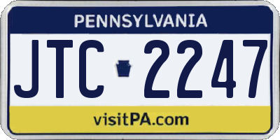 PA license plate JTC2247