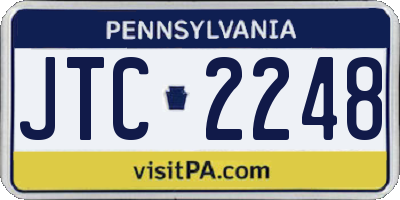 PA license plate JTC2248