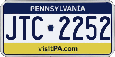 PA license plate JTC2252