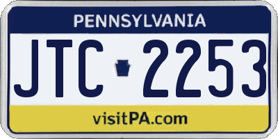 PA license plate JTC2253