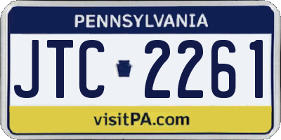 PA license plate JTC2261