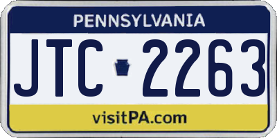 PA license plate JTC2263