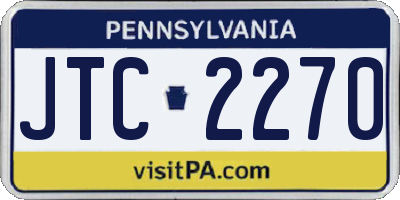 PA license plate JTC2270