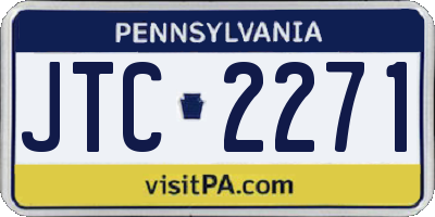 PA license plate JTC2271