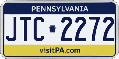 PA license plate JTC2272