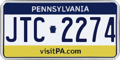 PA license plate JTC2274