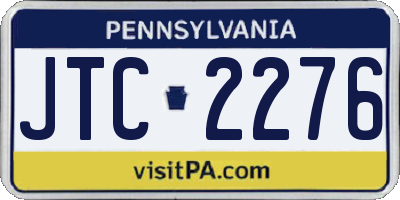 PA license plate JTC2276