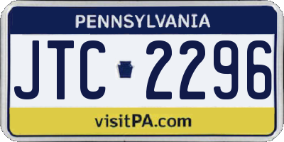 PA license plate JTC2296
