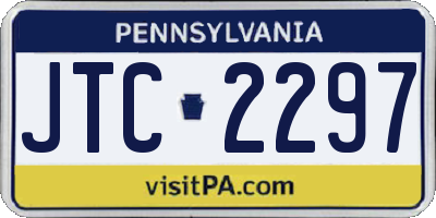 PA license plate JTC2297