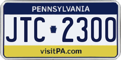 PA license plate JTC2300