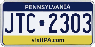 PA license plate JTC2303