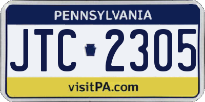 PA license plate JTC2305