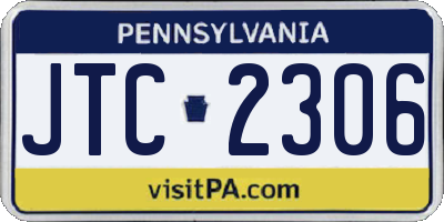 PA license plate JTC2306
