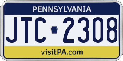 PA license plate JTC2308