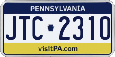 PA license plate JTC2310