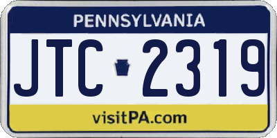 PA license plate JTC2319