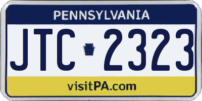 PA license plate JTC2323