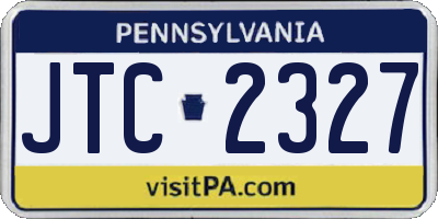 PA license plate JTC2327
