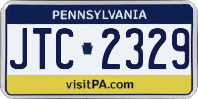 PA license plate JTC2329