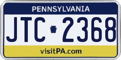 PA license plate JTC2368