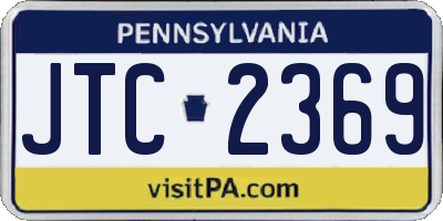 PA license plate JTC2369