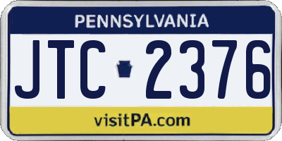 PA license plate JTC2376