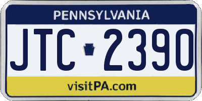 PA license plate JTC2390