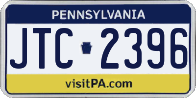 PA license plate JTC2396