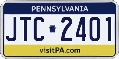 PA license plate JTC2401